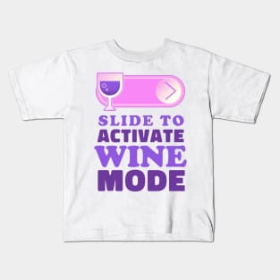 Slide to unlock Wine Kids T-Shirt